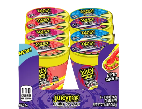Juicy Drop Gummy Dip N Stick 96g (8pk)