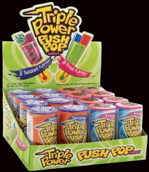 Triple Power Push Pops 34g (16pk)