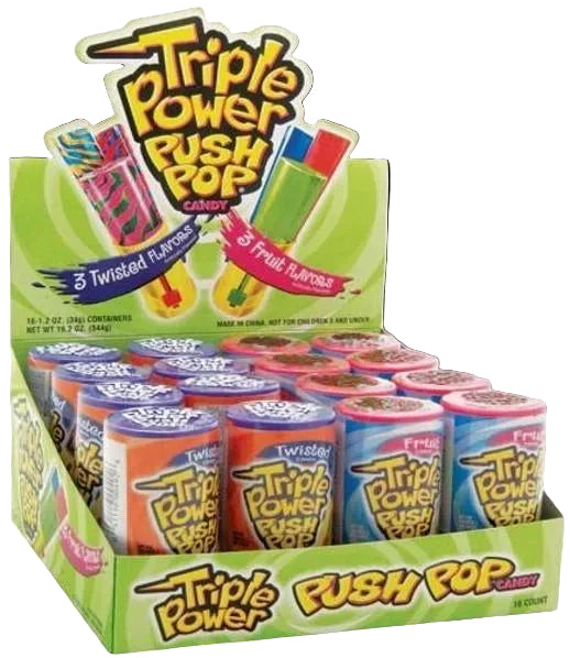 Triple Power Push Pops 34g (16pk)