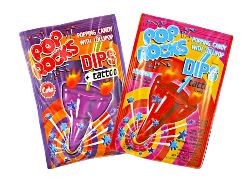 Pop Rocks Dips and Tattoo Range 18g