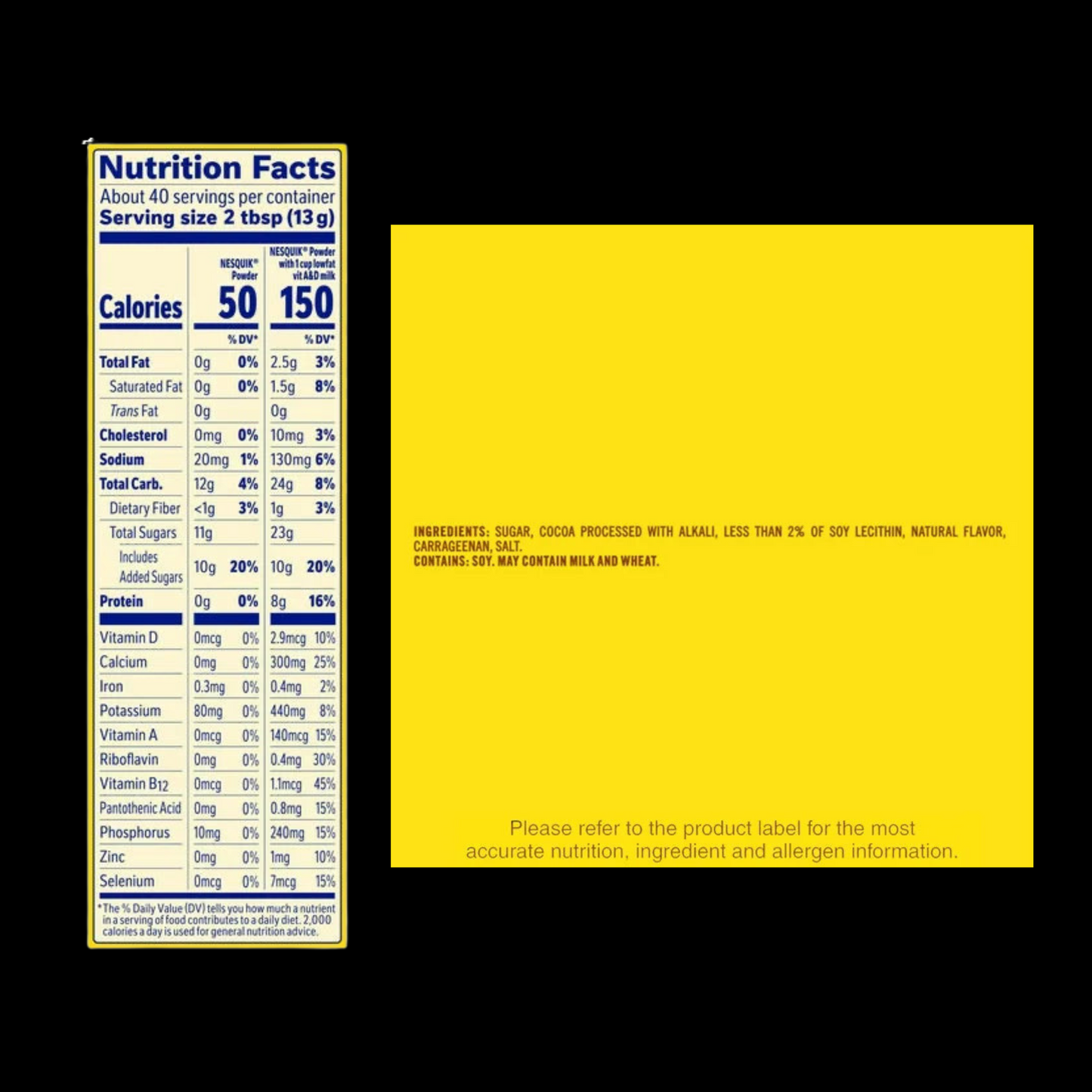 Nesquik Choc Flavored Powders
