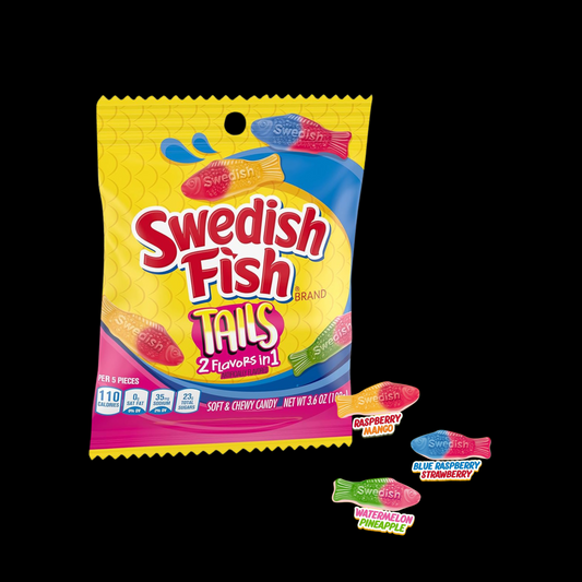 Swedish Fish Tails 2 in 1 Flavours (BB - 01/25)
