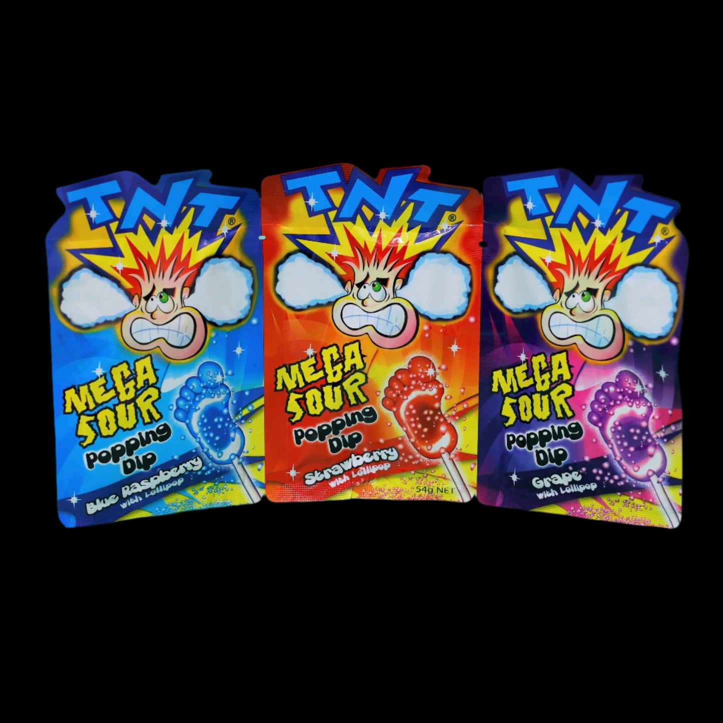 TNT Mega Sour Popping Dips 3pk